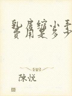 乳房缩小手术的费用是多少