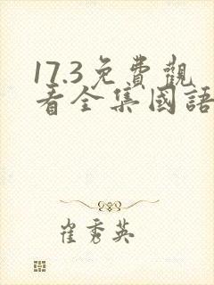 17.3免费观看全集国语
