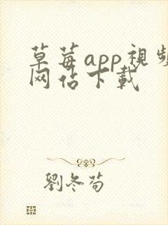 草莓app视频网站下载封面