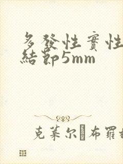 多发性实性肺长结节5mm