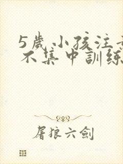 5岁小孩注意力不集中训练