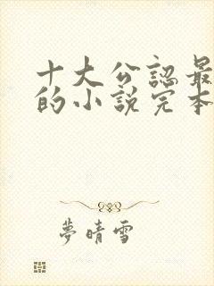 十大公认最好看的小说完本