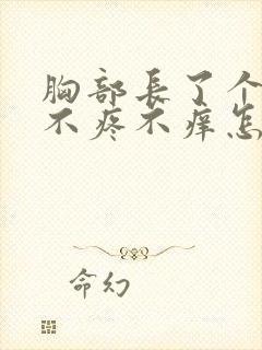 胸部长了个疙瘩不疼不痒怎么回事