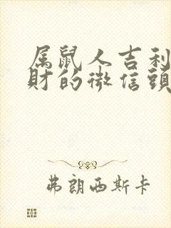 属鼠人吉利和旺财的微信头像