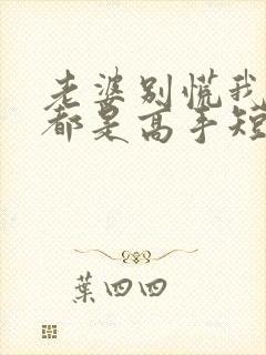 老婆别慌我全家都是高手短剧全集