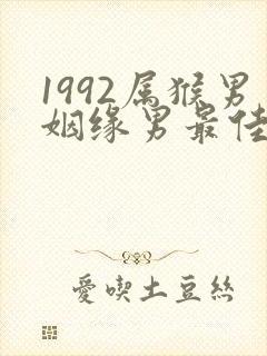 1992属猴男姻缘男最佳婚配