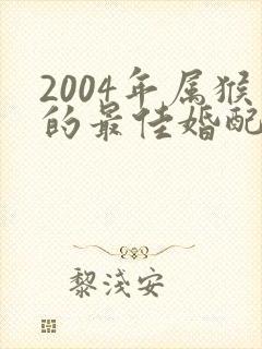 2004年属猴的最佳婚配表封面