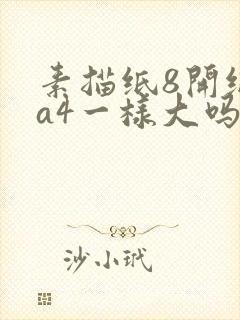 素描纸8开纸是a4一样大吗