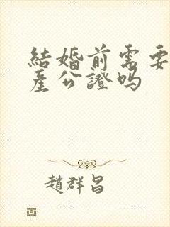 结婚前需要做财产公证吗