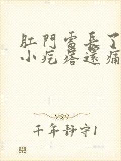 肛门处长了一个小疙瘩还痛