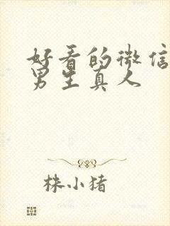 好看的微信头像男生真人