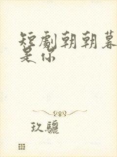 短剧朝朝暮暮都是你