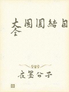 大团圆结目录大全