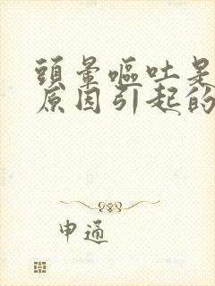 头晕呕吐是什么原因引起的怎么办