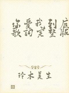 你爱我到底原唱歌词完整版