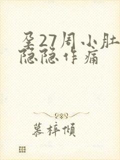 孕27周小肚子隐隐作痛