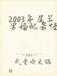 2003年属羊男婚配最佳属相封面