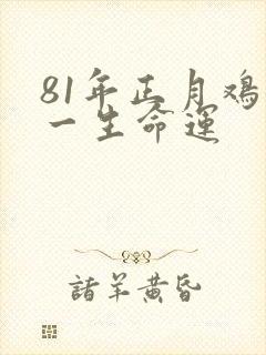 81年正月鸡女一生命运
