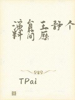 演员王静个人资料简历封面