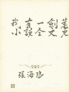 我有一剑叶观 小说全文免费阅读封面