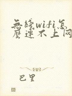 无线wifi怎么连不上网