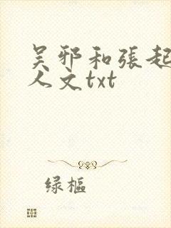 吴邪和张起灵同人文txt封面