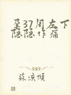 孕37周左下腹隐隐作痛封面