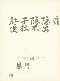 肚子隐隐痛想大便拉不出