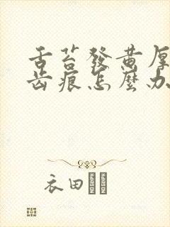 舌苔发黄厚腻有齿痕怎么办