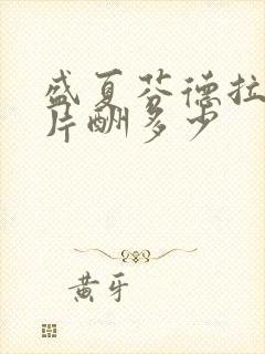 盛夏芬德拉演员片酬多少