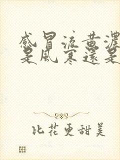 感冒流黄浓鼻涕是风寒还是风热封面