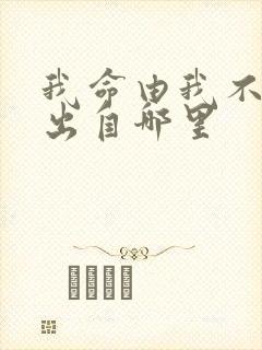 我命由我不由天出自哪里封面
