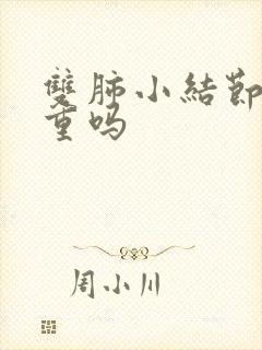 双肺小结节影严重吗