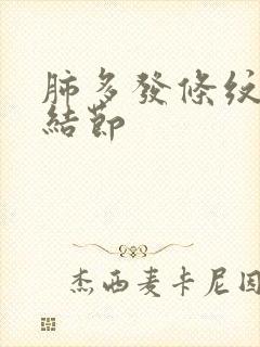 肺多发条纹微小结节