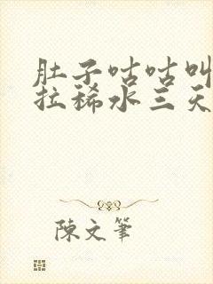 肚子咕咕叫一直拉稀水三天了封面