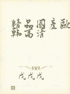 精品国产欧美日韩高清