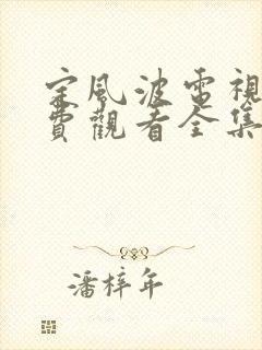 定风波电视剧免费观看全集在线播放