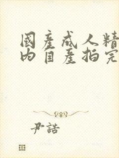 国产成人精品国内自产拍完整版