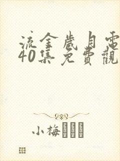 流金岁月电视剧40集免费观看