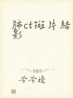 肺ct斑片结节影