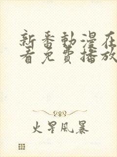 新番动漫在线观看免费播放