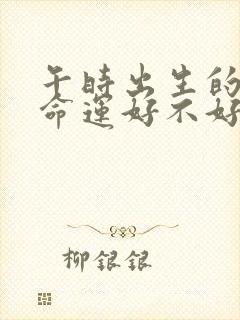 午时出生的男孩命运好不好封面