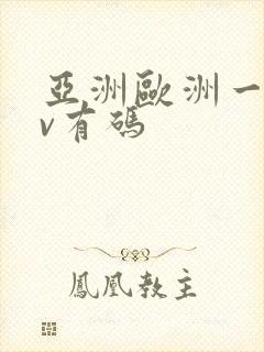 亚洲欧洲一区av有码