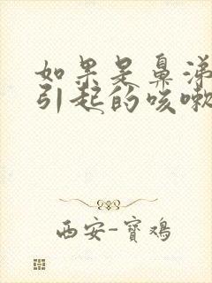 如果是鼻涕倒流引起的咳嗽怎么办