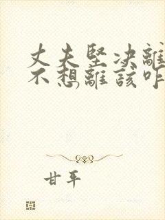 丈夫坚决离婚我不想离该咋样挽救