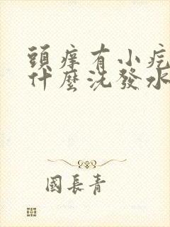 头痒有小疙瘩用什么洗发水