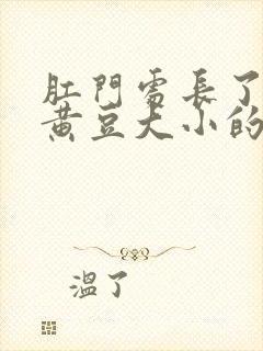 肛门处长了一个黄豆大小的疙瘩微疼