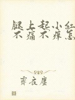 腿上起小红疙瘩不痛不痒怎么回事