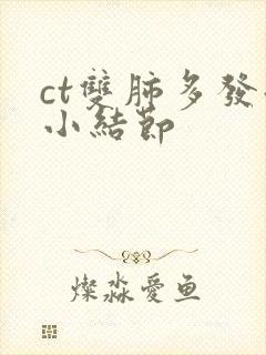 ct双肺多发微小结节