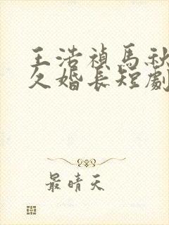 王浩祯马秋元地久婚长短剧全集免费